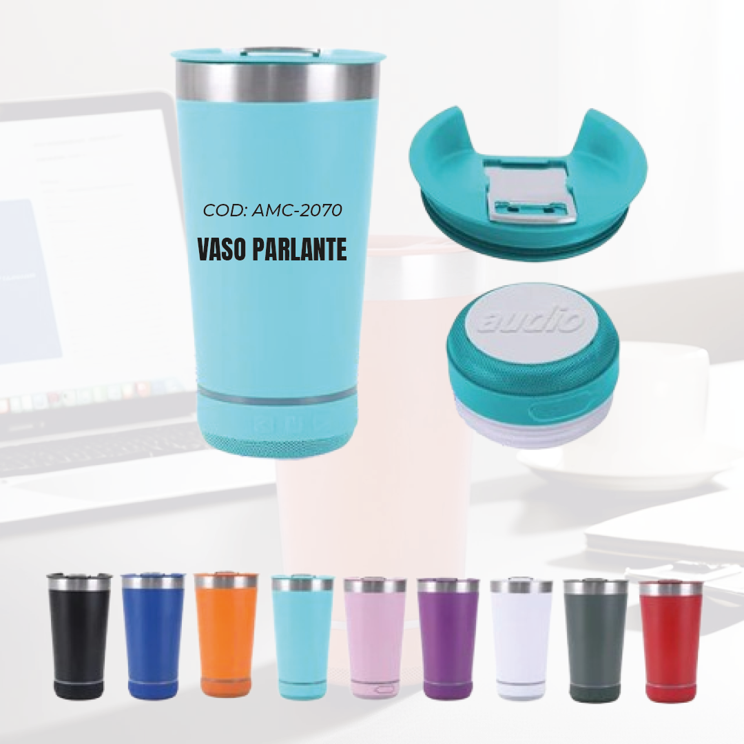 Vaso térmico parlante BTS con destapador