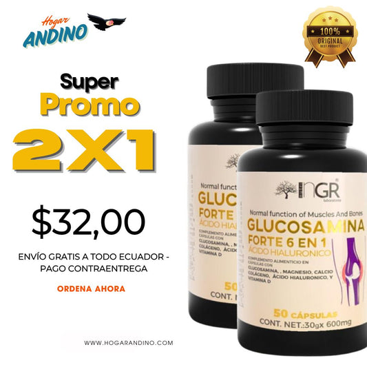 Promo 2 Frascos Glucosamina Forte 6 En 1